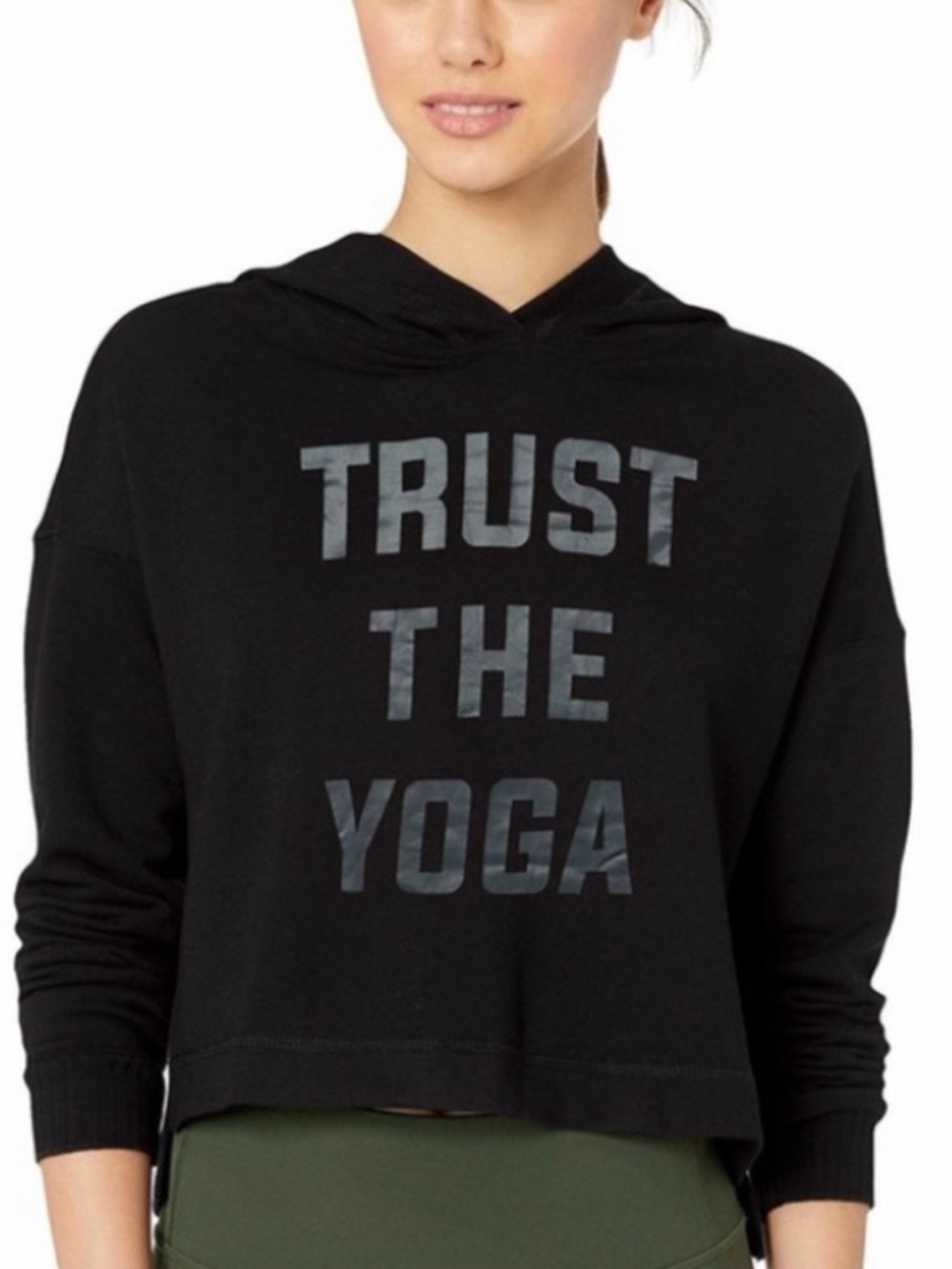 ALO Yoga •Trust The Yoga •Crop Hoodie🔥 Rare Limited Edition